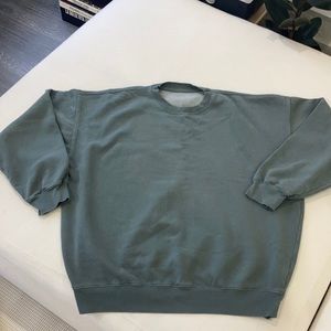 Dark Sage Green Oversize Crewneck Sweatshirt